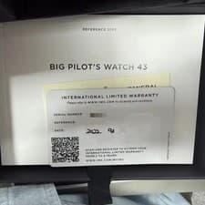 IWC Big Pilot 43mm Black Dial Men's Watch with Leather Strap, Box & Guarantee