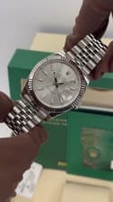 Rolex Datejust 41 Silver Dial Fluted Bezel Jubilee Bracelet Box & Papers