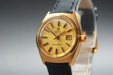 1974 Near MINT OMEGA Seamaster 26mm 566.0089 Automatic Gold Dial Women's Vintage