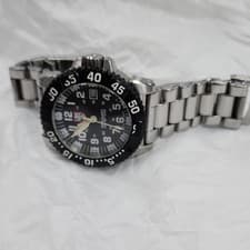 Luminox Silver Stainless Steel Men's Diver Wristwatch 200m Date Indicator Analog