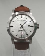 Burberry BU9904 Quartz Analog Watch 43mm Stainless Steel Leather used