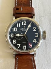 Zenith Pilot Type 20 GMT Automatic 48mm Full Set Box Papers + Custom Strap