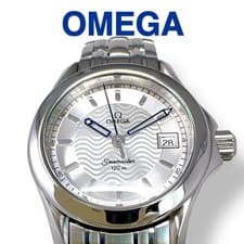 OMEGA Seamaster 120 2571.31 Quartz Silver Dial Ladies Watch Date Excellent