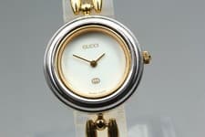 [Near MINT] Vintage GUCCI Change Bezel 11/12 Gold Quartz Women's Watch JAPAN