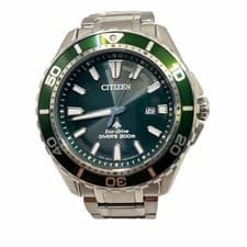 Citizen Promaster Eco Drive Diver Watch Green Men Used Japan