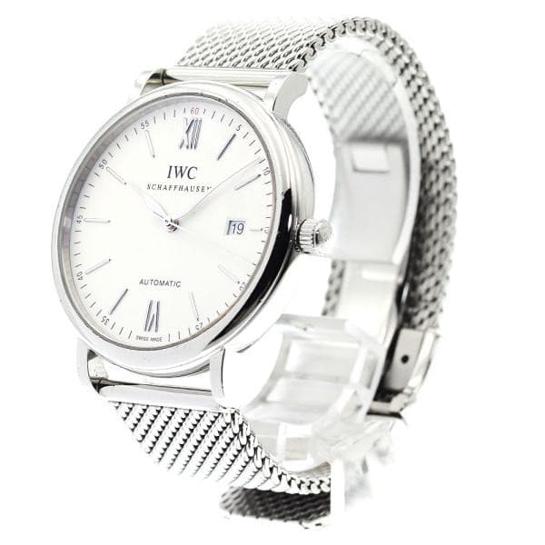 IWC SCHAFFHAUSEN PORTOFINO IW356505 40mm SS Silver Dial Automatic Date #C499