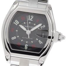 CARTIER Roadster LM W62002V3 Date Black Dial Automatic Men's Watch_948418