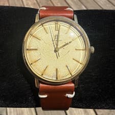 Omega Cal 601 Automatic Watch 131.040 Vintage Mens Yellow Dial Wind-Up