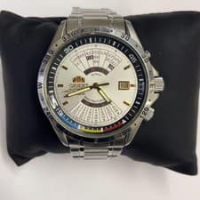 ORIENT EU03C0 Multi Year Calendar Wristwatch Timepiece Silver Automatic