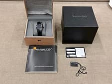 HAMILTON Ventura Watch Full Black Quartz Timepiece Authentic Rare Genuine