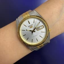 RARE Seiko President SNXJ90 Automatic 7S26-3110 White Dial American Psycho Watch