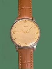 TISSOT  Vintage 1940's Very Large 38mm Dress Watch Tropical Dial