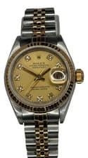 Rolex Datejust 69173 Champagne Dial two tone 26mm ladies Watch