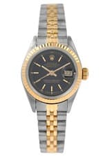 Rolex Datejust 69173 Black Dial Two Tone 26MM Ladies Automatic Watch