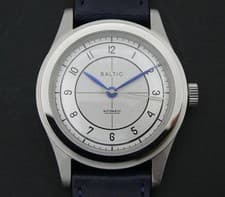 Baltic HMS 002 Silver Automatic 38mm Open caseback
