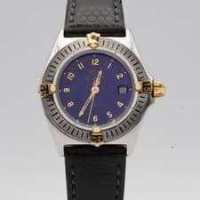 Breitling Callistino Femme Montre Acier / Or 3 B52045 Quartz Avec Vintage Blue