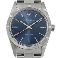 Rolex Air-King 14010 U Serial Blue Men's Stainless Steel Automatic Watch #W1547