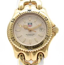 Vintage [EXC+5] TAG Heuer WG1330-0 Pro 200m Cream Dial Gold Ladies Watch JAPAN