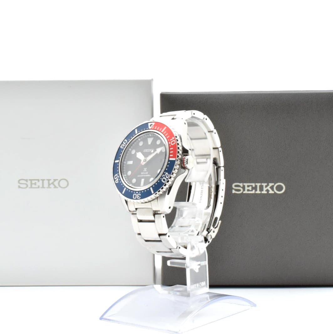 SEIKO Prospex Titanium Solar Blue Diver 200m V157-0BN0 Mens Watch JDM EXC