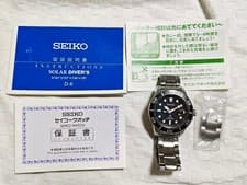 Seiko Prospex Diver Solar Watch V157-0BT0 Black Dial