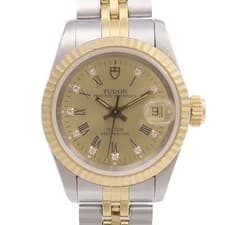 TUDOR Princess Oysterdate 92413 Automatic Watch 18K Gold Stainless Steel Diamond
