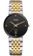 Rado Florence Quartz Black Dial Diamond Stainless Steel Men's Watch R48912703