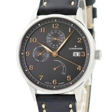 JUNGHANS Attach? Agenda 027 4563 Black Day Date Power Reserve Indicator
