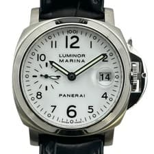 PANERAI LUMINOR MARINA PAM00049 White Stainless Steel Automatic Mens #OK1056