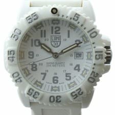 Luminox LUMINOX 3050/3950 Watch with Date Calendar, White Dial, Logo, White,