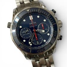 Omega Seamaster Diver 300 M Chronograph Blue Dial Full Set 212.30.44.50.03.001 2