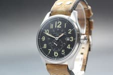 [Near MINT] Hamilton Khaki Officer 44mm Black Dial Date Automatic Men's Watch