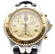 Vintage [EXC+5] Tag Heuer S/el S35.406 Chronograph Gold Quartz Mens Watch JAPAN