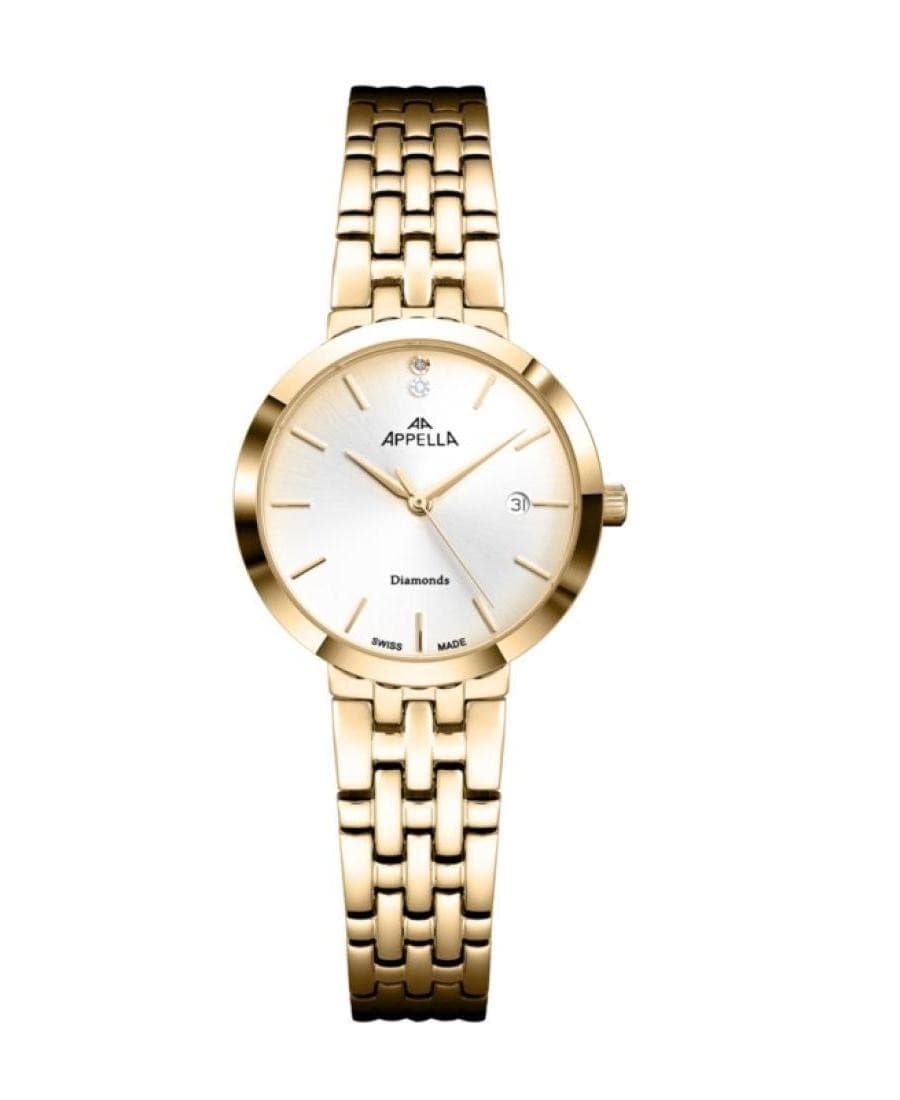 APPELLA Women Quartz Casual Watch Classic Dress Silver Dial Waterproof Swiss Fas
