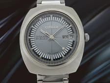 Citizen Crystal Seven Custom 27 Jewels 4-521218-T Gray Dial Day-Date Auto Men's