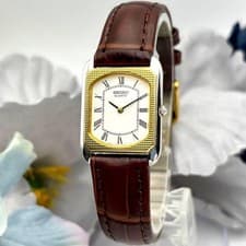 SEIKO Tank Timepiece Vintage Wristwatch Authentic Rare Collectible