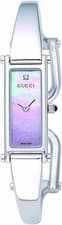 GUCCI 1500 YA015554 Pink Shell Dial Diamond Bangle Ladies Watch New