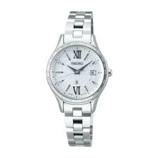 Seiko Rukia Standard Collection SSVV081 Women's Watch Solar Silver made in JP