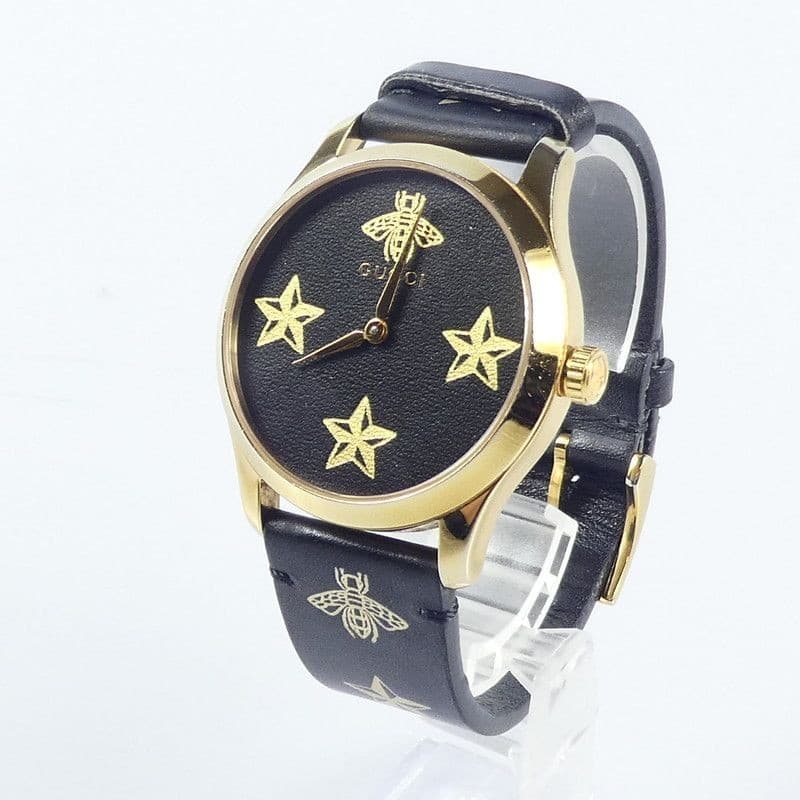 Gucci G-Timeless Bee YA1264055 Black Dial Wristwatch Pre-Owned