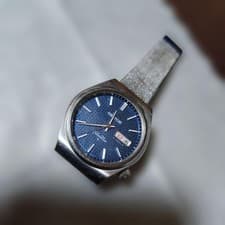 Seiko Actus Silver Wave Automatic Watch Mens 21 Jewels 1976 wrist 17cm