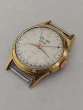 UNVER TRIPLE DATE POINTER  CALENDAR GOLD FILLED 35MM CA 1950s