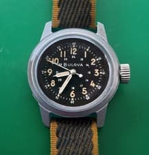 BULOVA Type A17A Air Force US Army Hacking Military Watch From Vietnam Period