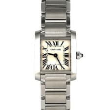 Authentic Cartier Tank Française SM W51008Q3 Stainless Steel Quartz #270-00...