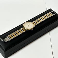 HERMES Arceau SS / GP Quartz Wristwatch Silver / Gold Diameter 33mm Unisex