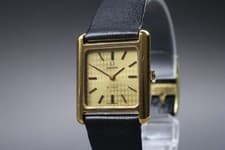 Vintage [NEAR MINT] Omega De Ville Cal.625 Manual Winding Gold Tank Womens Watch