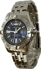 Breitling Galactic 41 A49350 Gray Dial Automatic Mens Watch Excellent A6396