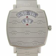Used GUCCI grip watch interlocking 157.5 stainless steel quartz analog