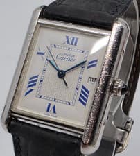 Cartier Tank Must 2413 Rare Large Size Jumbo Must De Cartier 925 Silver