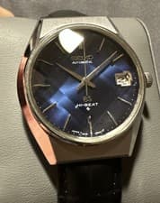 Grand Seiko 5645‑8000 Hi‑Beat • Blue Cut‑Glass Dial • Serviced 1971 Vintage