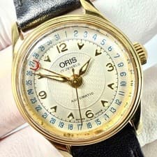 ORIS Pointer Date 7405 Automatic Watch Skeleton Back 1.02in Case 6.3in Wrist