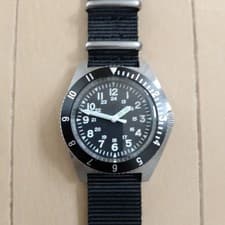 BENRUS Type II Class A Quartz Diver Watch Black Dial Seiko VH31 Case 1.57 inch